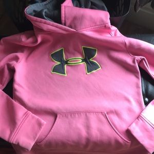 Pink under armor sweatshirt youth XL